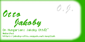 otto jakoby business card